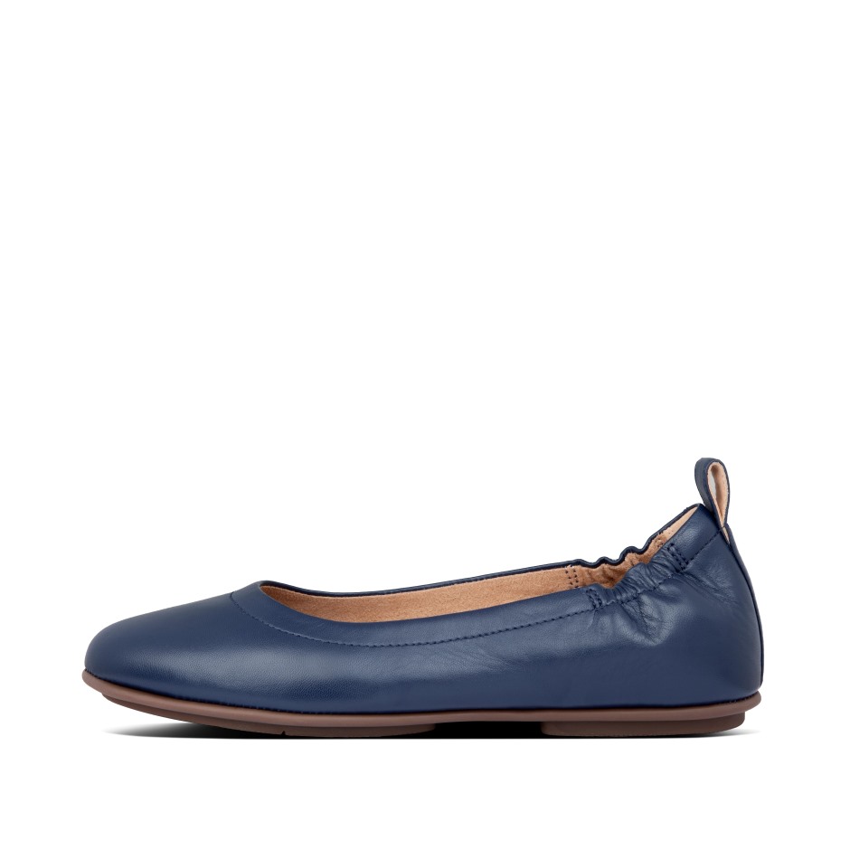 Fitflop Allegro μαλακό δέρμα μπαλαρίνες μεσάνυχτα ναυτικό