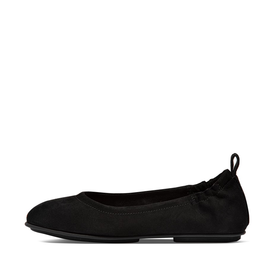 Fitflop Allegro σουέντ μπαλαρίνες ολόμαυρες