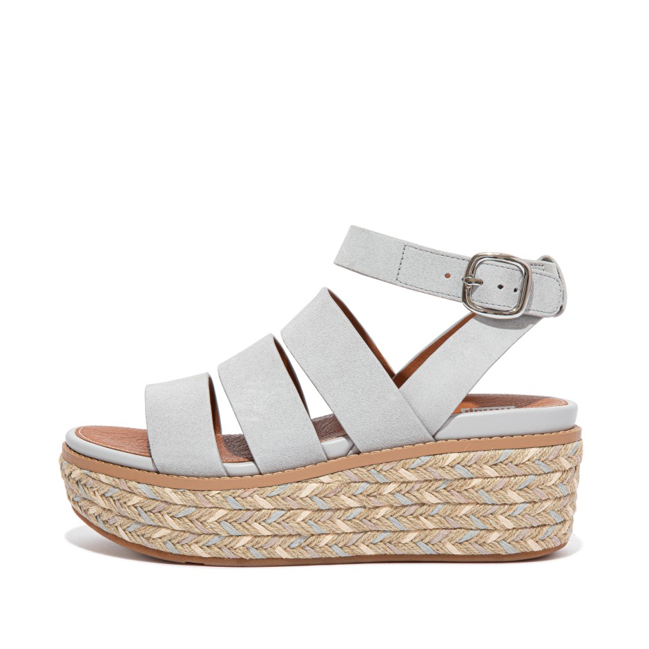 Fitflop Eloise Espadrille Suede Wedge σανδάλια απαλό γκρι