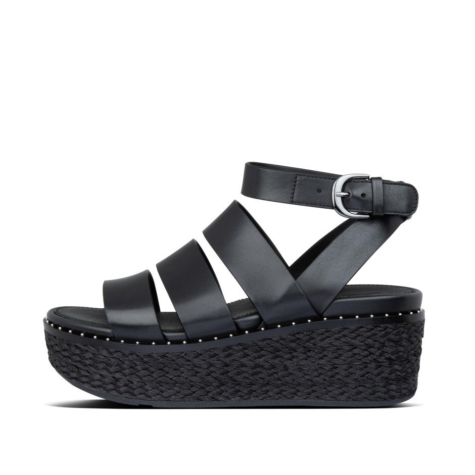 Fitflop Eloise Espadrille Wedge πέδιλα μαύρα