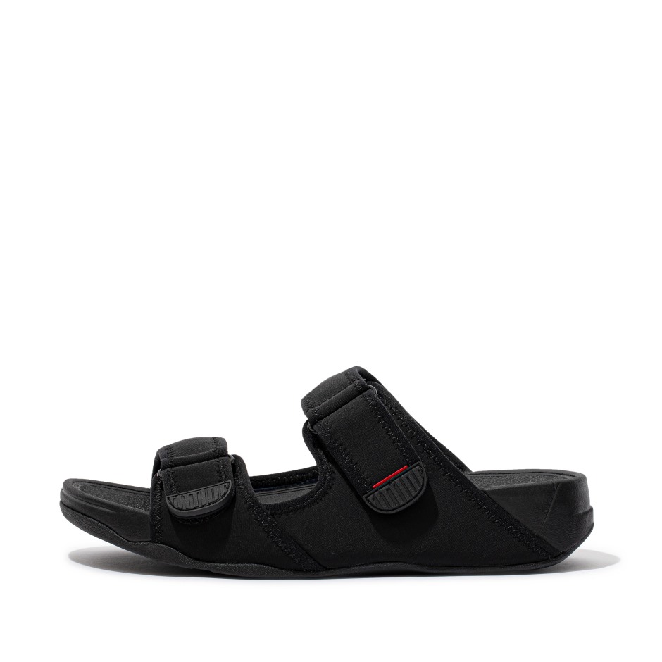 Fitflop Gogh Moc ανδρικές αδιάβροχες τσουλήθρες ολόμαυρες