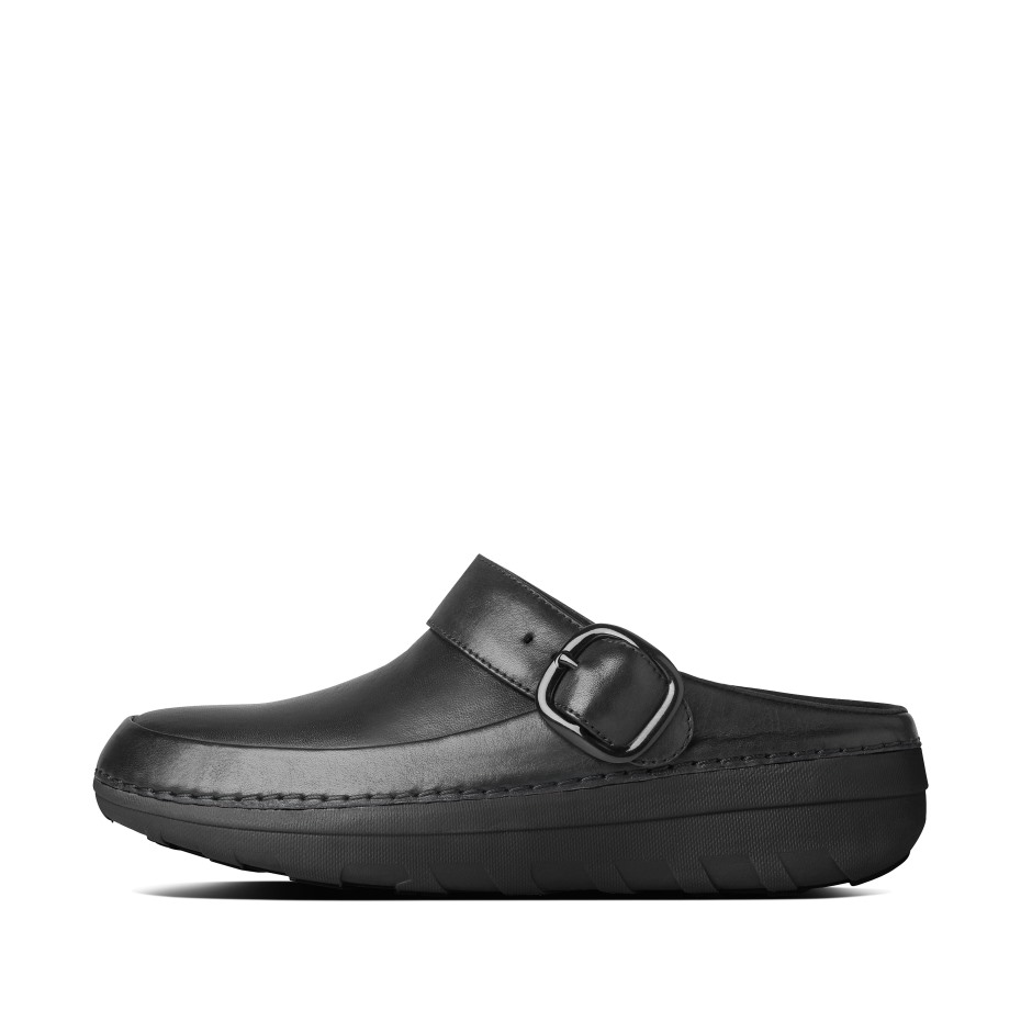 Fitflop Gogh Pro Superlight δερμάτινα τσόκαρα μαύρο
