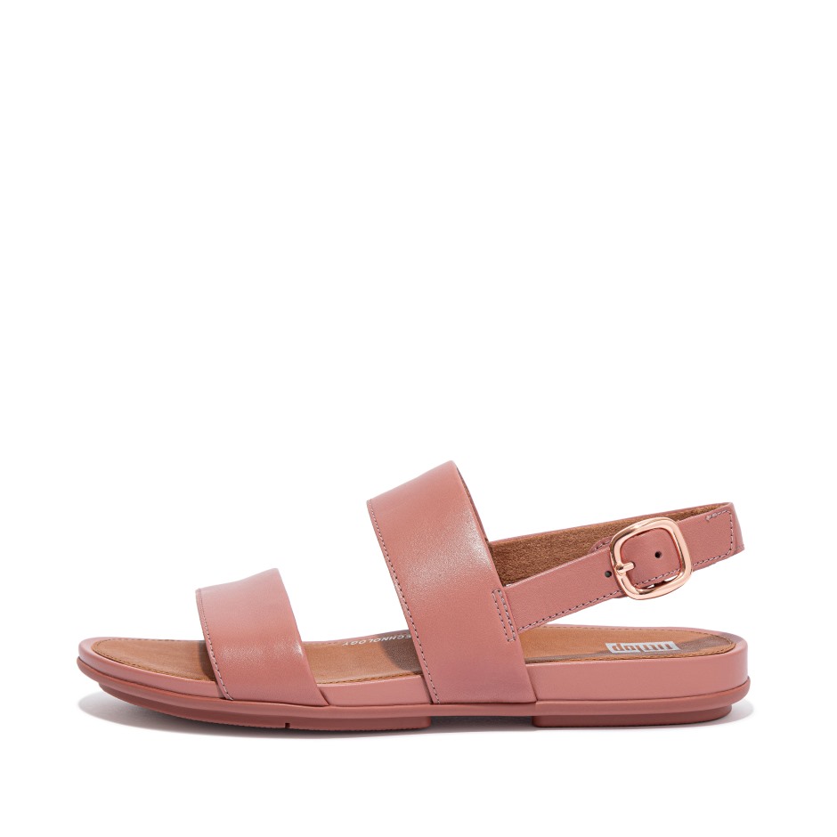 Fitflop Gracie δερμάτινα πέδιλα με λουράκι πλάτης ζεστό τριαντάφυλλο