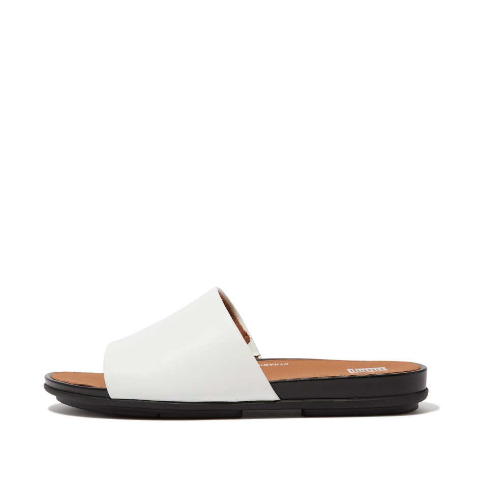 Fitflop Gracie δερμάτινη κρέμα Slides