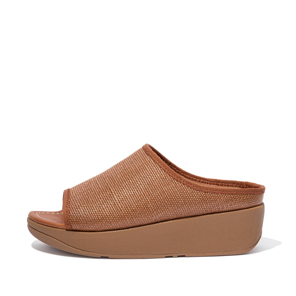 Fitflop Imogen υφαντές διαφάνειες ανοιχτό μαύρισμα