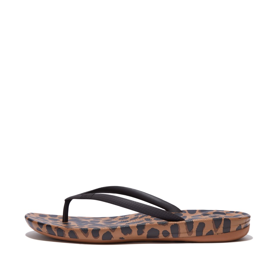Fitflop Iqushion Leopard-print εργονομική σαγιονάρες λεοπάρ