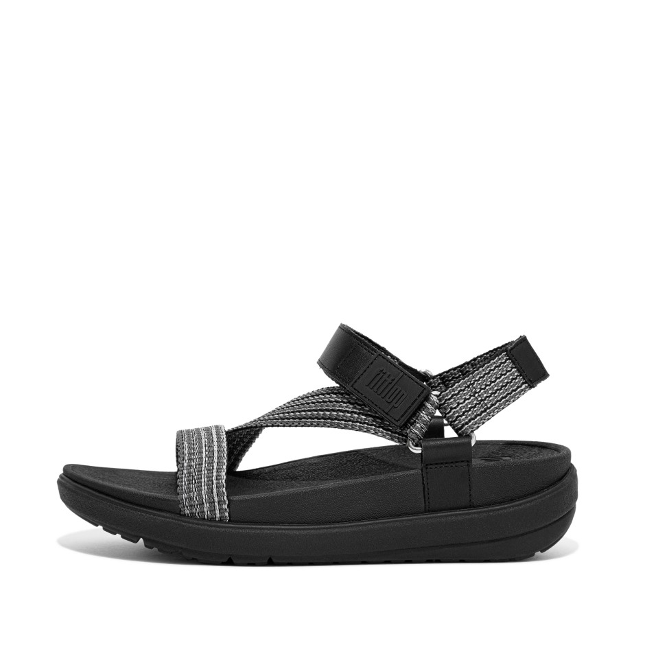 Fitflop Loosh πέδιλα με λουράκι Z ολόμαυρα