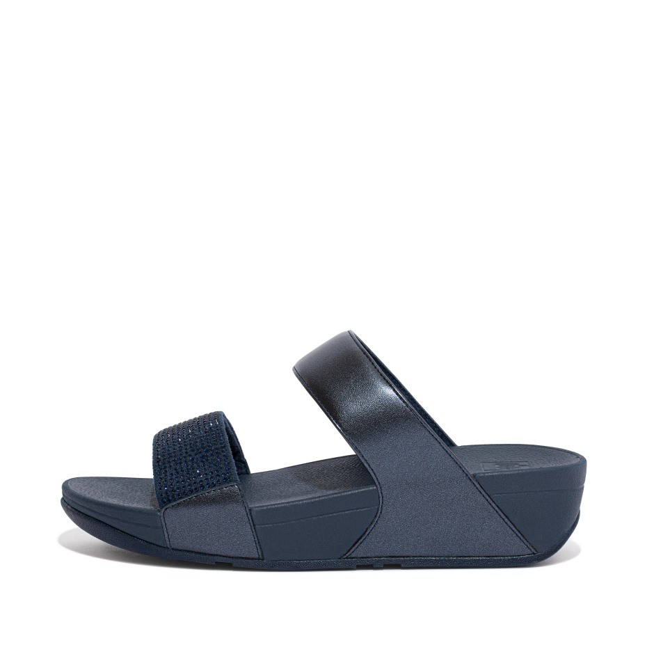 Fitflop Lulu κρύσταλλες τσουλήθρες μεσάνυχτα ναυτικό