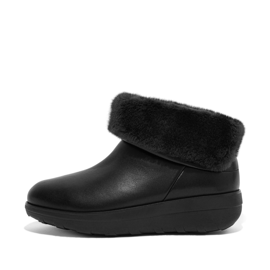 Fitflop Mukluk Shorty αδιάβροχα μποτάκια με φόδρα κουρδίσματος ολόμαυρα