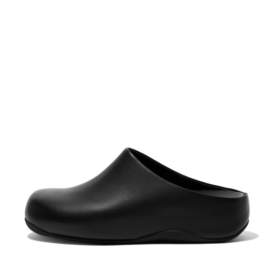 Fitflop Shuv δερμάτινα τσόκαρα μαύρο