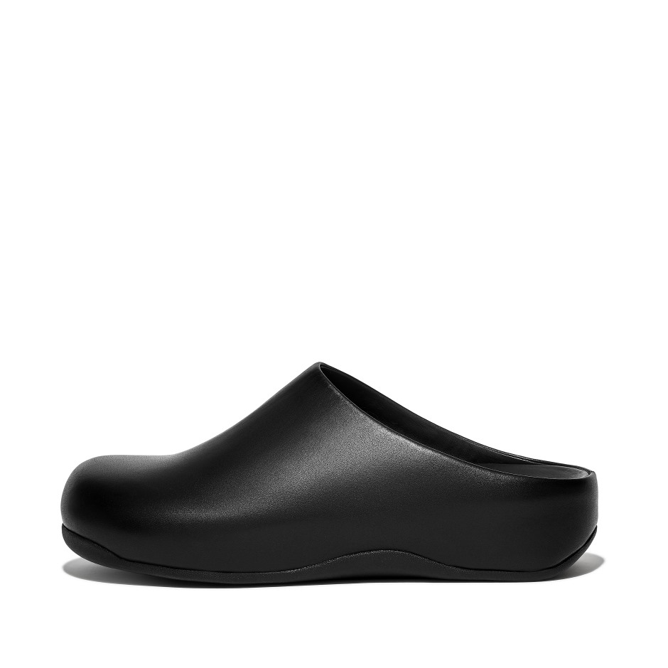 Fitflop Shuv ανδρικά δερμάτινα τσόκαρα μαύρο