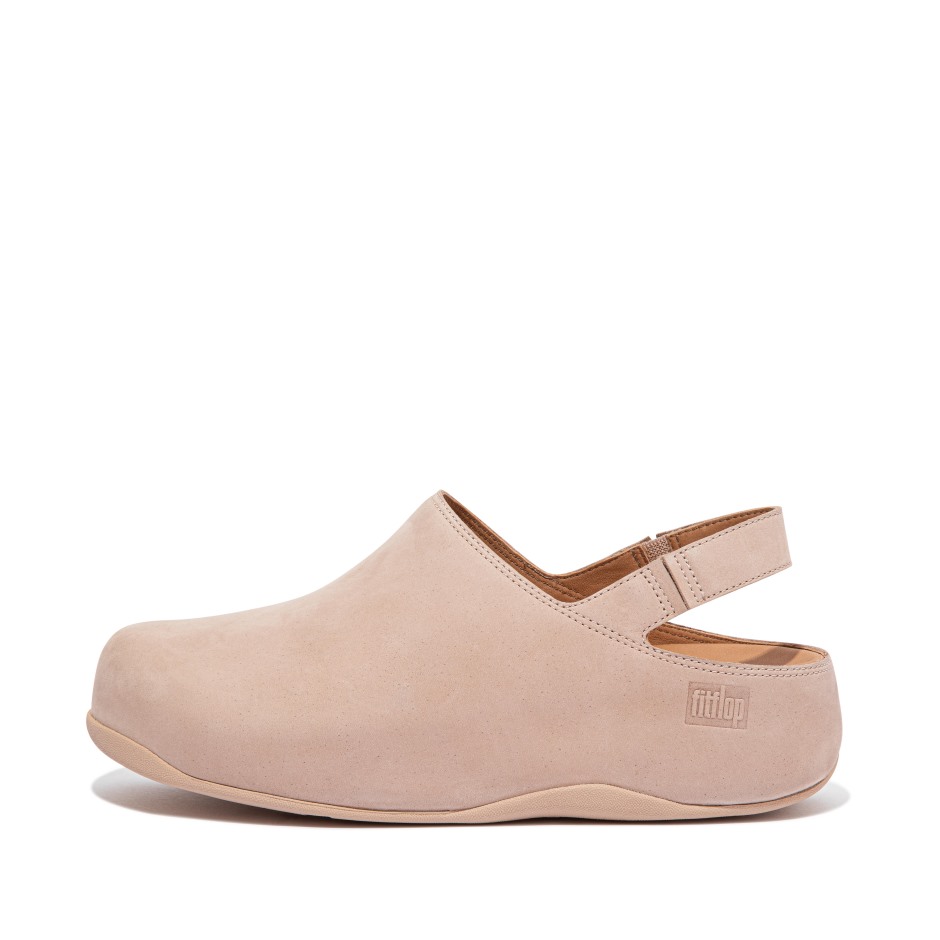 Fitflop Shuv Nubuck λουράκι πλάτης τσακίζει γυμνό ροζ