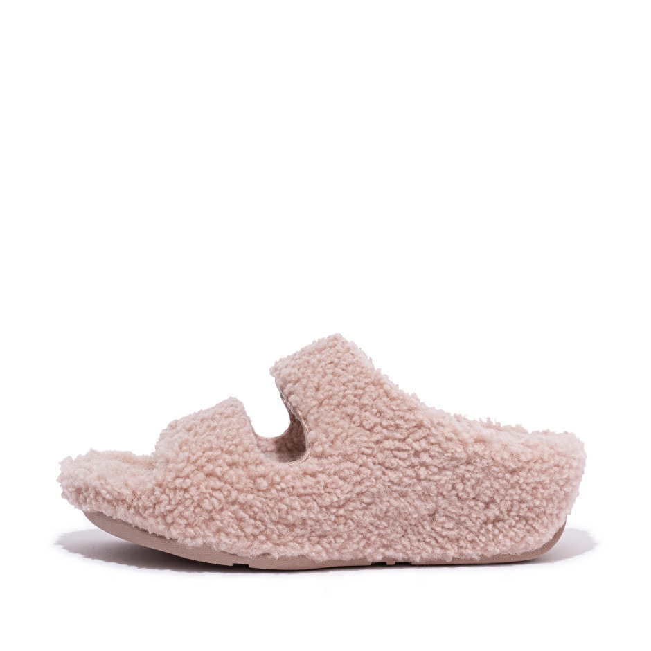 Fitflop Shuv διαφάνειες κουρέματος δύο ράβδων απαλό ροζ