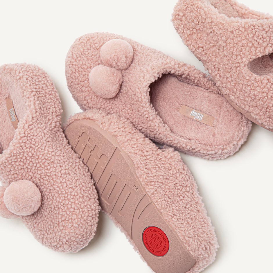 Fitflop Shuv διαφάνειες κουρέματος δύο ράβδων απαλό ροζ