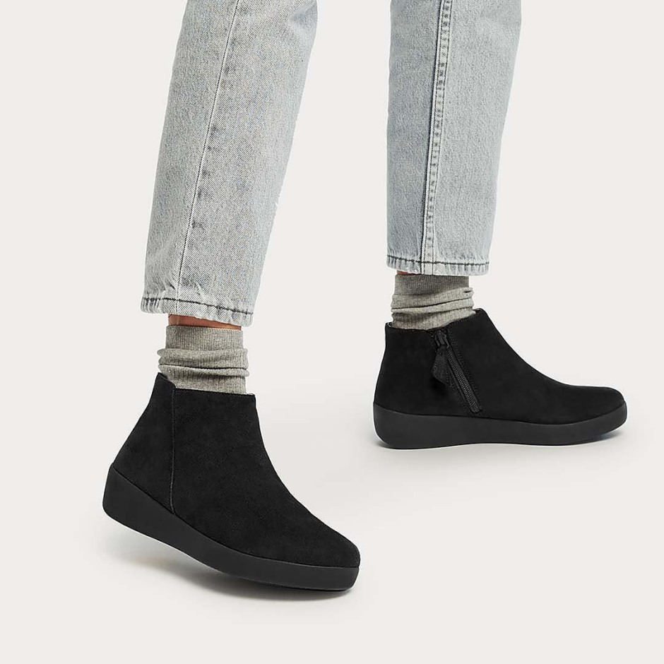 Fitflop Sumi σουέντ μποτάκια μαύρα