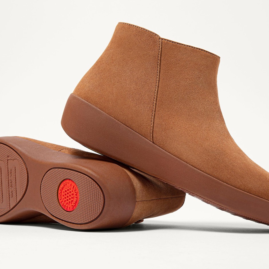 Fitflop Sumi Sued μποτάκια ανοιχτό μαύρισμα