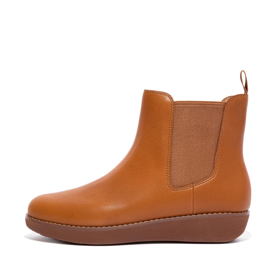 Fitflop Sumi αδιάβροχες δερμάτινες μπότες Chelsea ανοιχτό μαύρισμα