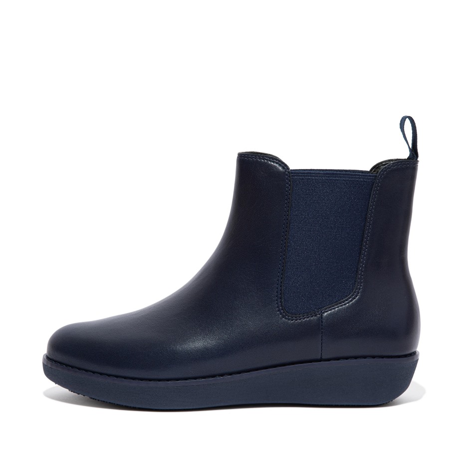 Fitflop Sumi αδιάβροχες δερμάτινες μπότες Chelsea Midnight Navy