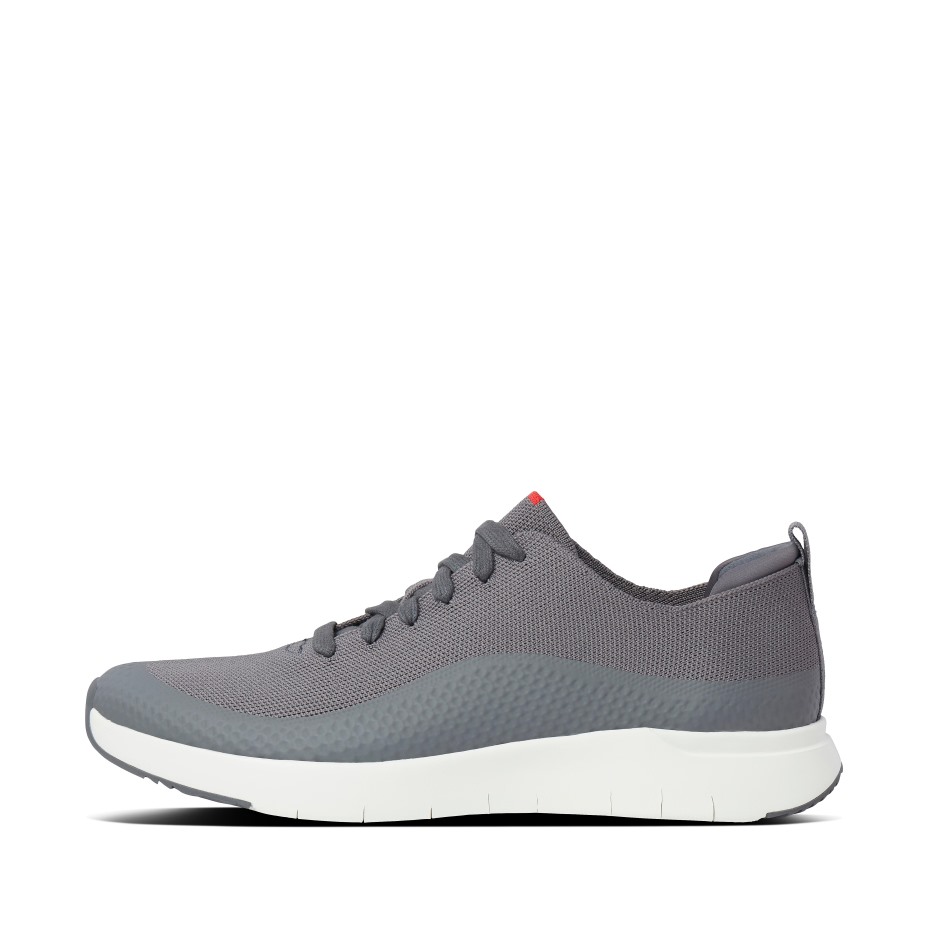 Fitflop Uberknit Ever ανδρικά πλεκτά αθλητικά παπούτσια τέλειο γκρι