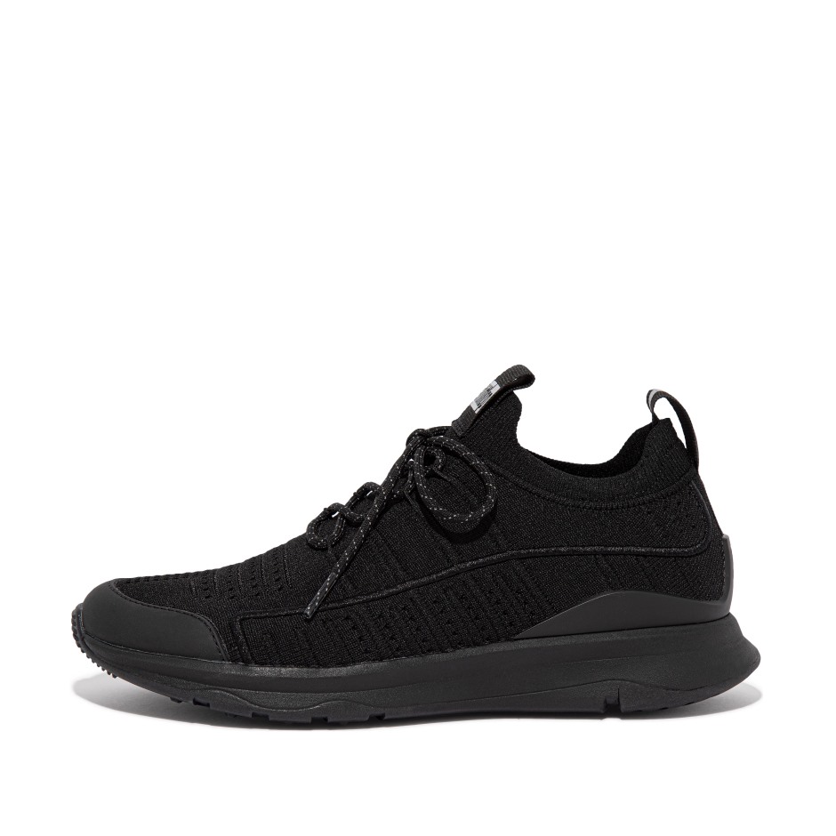 Fitflop Vitamin Ff πλεκτά αθλητικά Sneakers ολόμαυρα