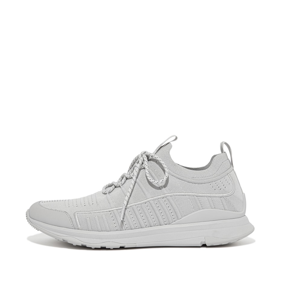 Fitflop Vitamin Ff ανδρικά πλεκτά αθλητικά αθλητικά πάνινα παπούτσια απαλό γκρι