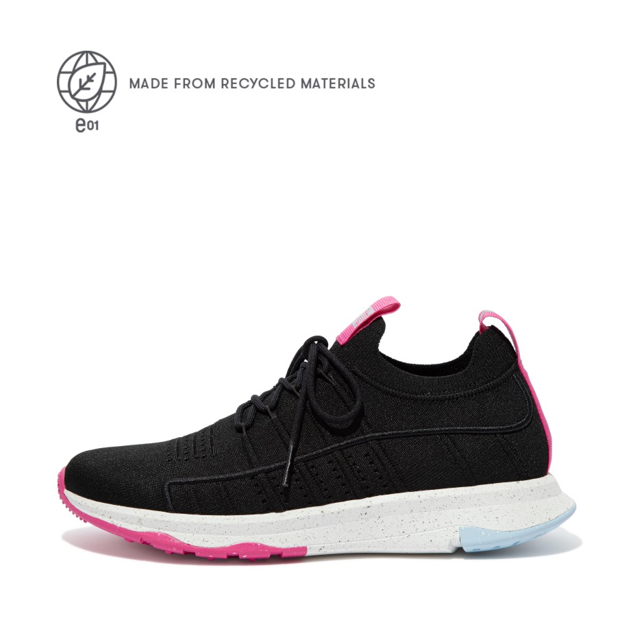 Fitflop Vitamin Ff E01 πλεκτά αθλητικά Sneakers μαύρο μείγμα