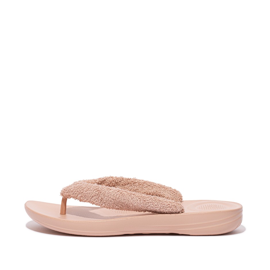 σαγιονάρες πετσετών Fitflop Iqushion γυμνό ροζ