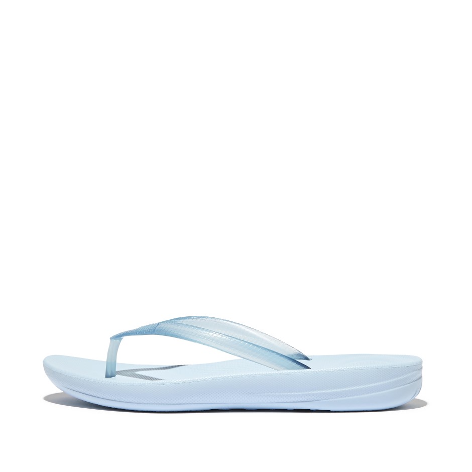 Fitflop Iqushion διάφανες σαγιονάρες μπλε του ουρανού