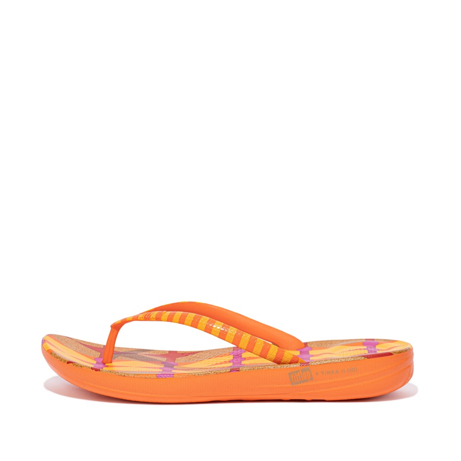 Fitflop Iqushion X Yinka Ilori σαγιονάρες κίτρινο-πορτοκαλί